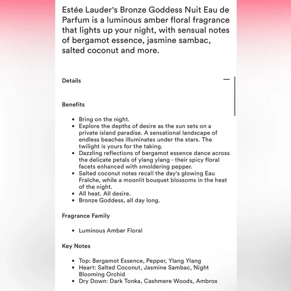 Estee Lauder Bronze Goddess Nuit Eau de Parfum (1.7oz) - Picture 6 of 7